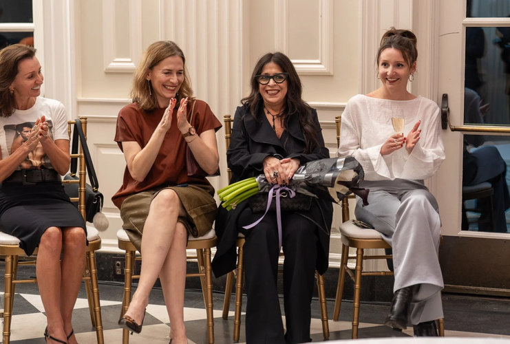 Designer Maria Pinto (in black). (Photos by Allen Bourgeois and Alex Callejo)