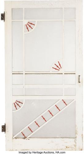 "The Wizard of Oz"/ Dorothy's used Kansas home front parlor screen door sold for $37,500. (Photo courtesy of Heritage Auctions, HA.com)