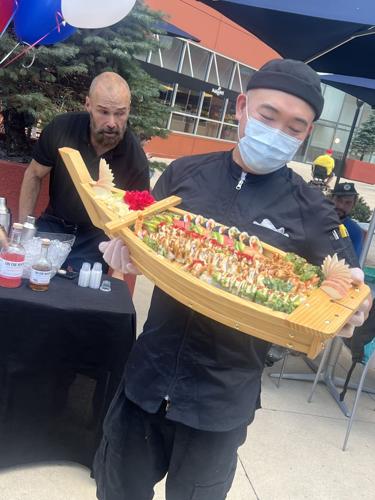 Mariano's team was proud to feature its own fresh, handcrafted Oki Sushi. (Candace Jordan photo)