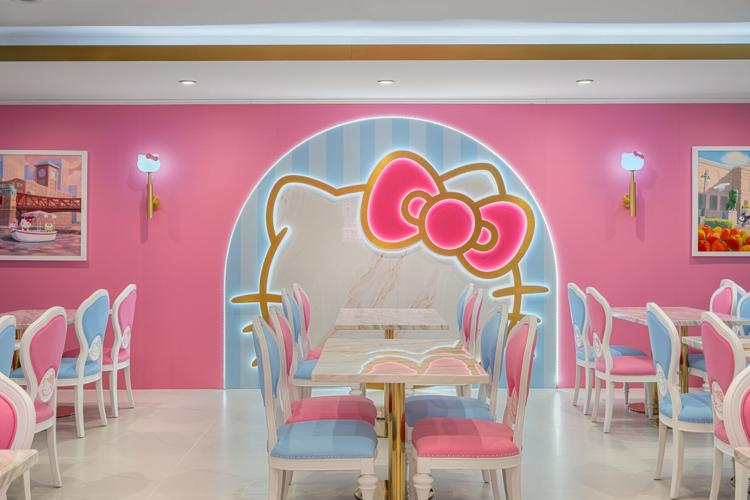 Hello Kitty Cafe dining room. (Photo courtesy of Hello Kitty by Morgan Ione Yeager)