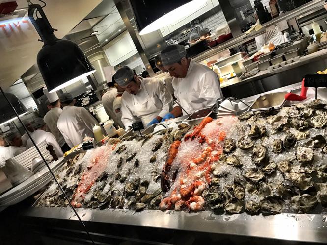 The decadent seafood station. (Candace Jordan photo)