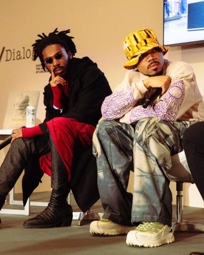 Chance the Rapper and Thelonious Stokes speaking at EXPO Chicago. (Photo courtesy of Shorefire)