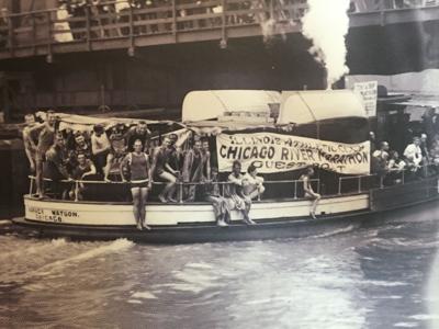 Historic 1920s Chicago River Swim. (Courtesy Chicago Tribune via Heller Consulting)