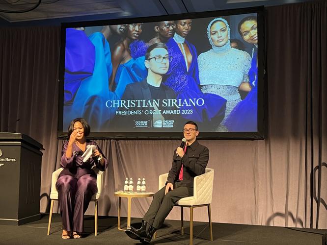 Dionne Williams, Emerge fashion show founder and head of Williams PR, conducted a Q&A with Christian Siriano. (Photo by Candace Jordan)