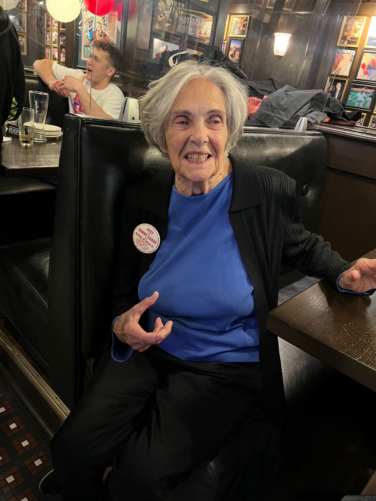 Dutchie Caray, Harry's widow, at the Toast.