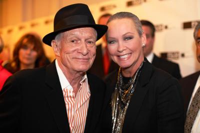 Playboy founder Hugh Hefner with Candace (Collins) Jordan, a former Bunny/Playmate