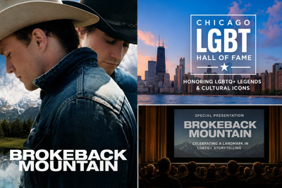 Brokeback Mountain film honored at Chicago LGBT Hall of Fame event.