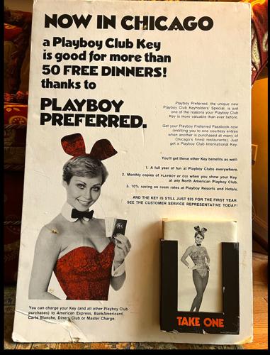 Playboy key club sales marketing poster.