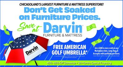 Darvin's "Don't Get Soaked" sale offers big savings now through April 14.