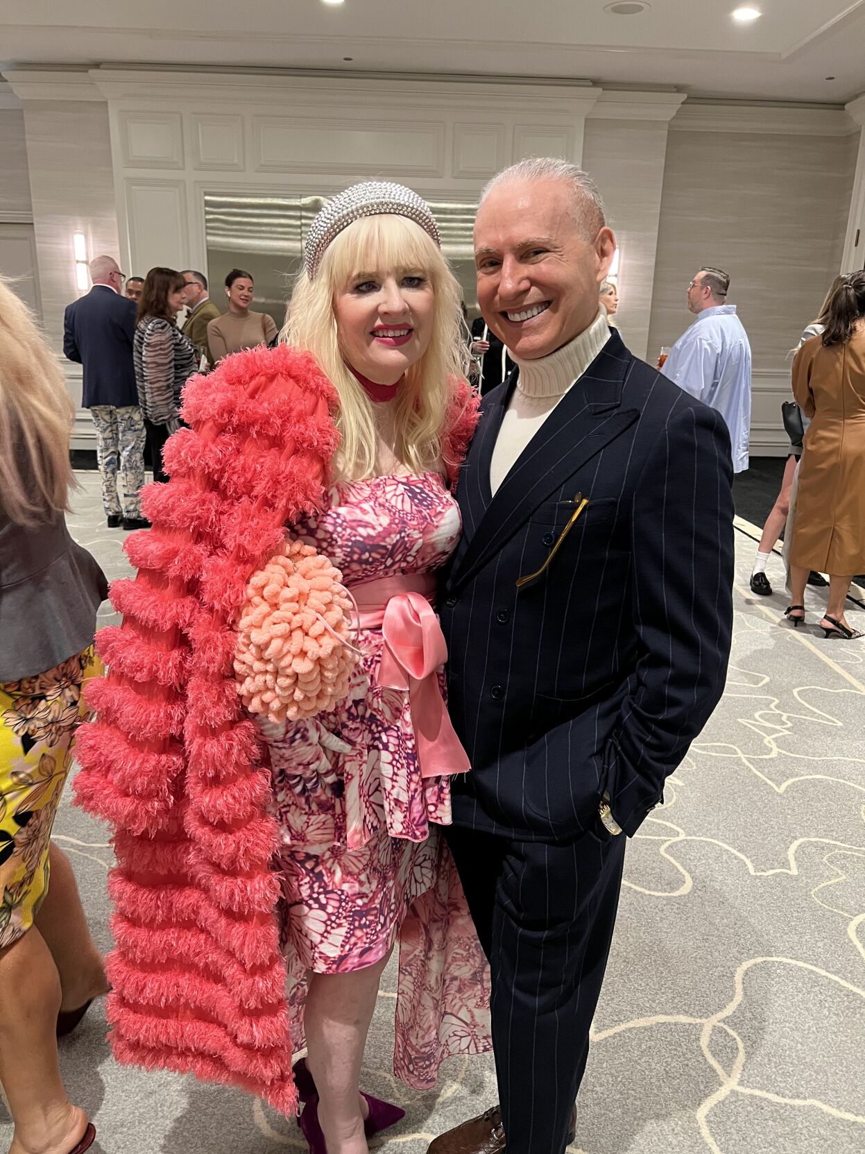 Fashion designer Lauren Lein with Richard Weinberg. (Photo by Candace Jordan)