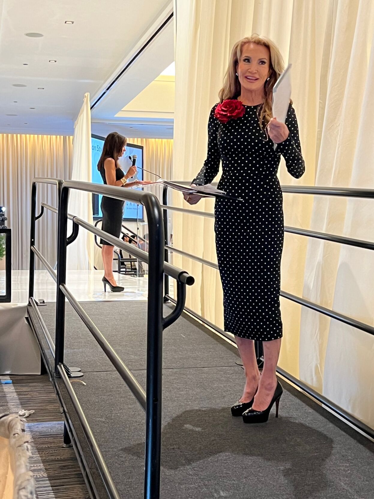 Shauna Montgomery backstage before receiving her award.
