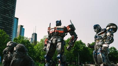 A new installation at Navy Pier pays homage to Transformers films.