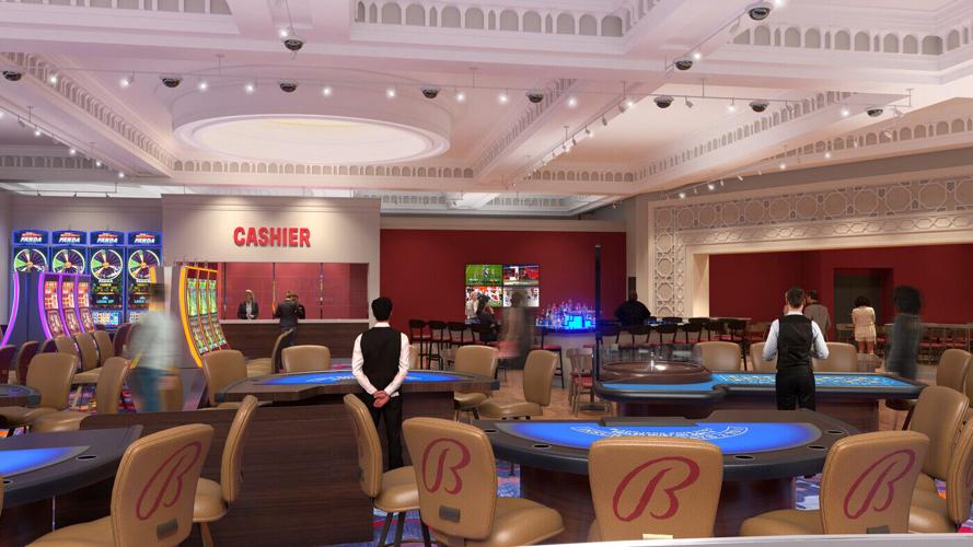 Gaming tables on third floor. (Rendering courtesy of Bally's Chicago)