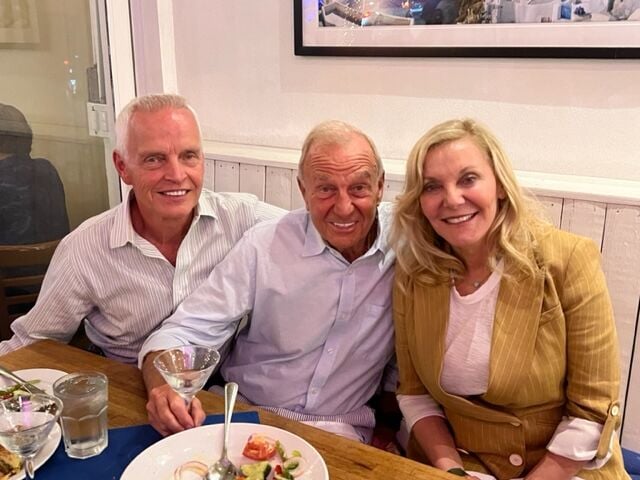 Will Schauble, Jason Spohn and Paula Fasseas at Taverna Opa.