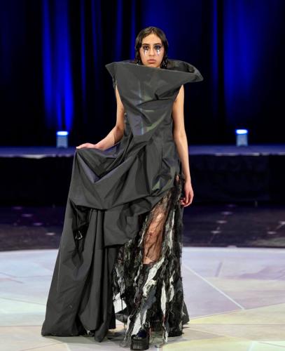 Dramatic Sustainable Fashion Show design. (AC Photography)
