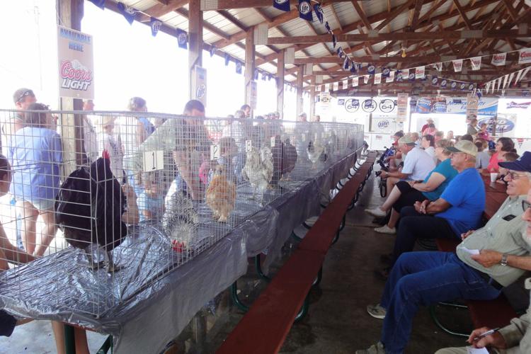 The Rooster Crowing Contest is always a big draw in nearby Waterloo, Illinois.