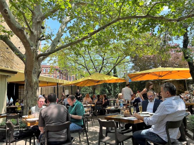 The delightful patio at Tufano's Vernon Park Tap. (Photo by Candace Jordan)