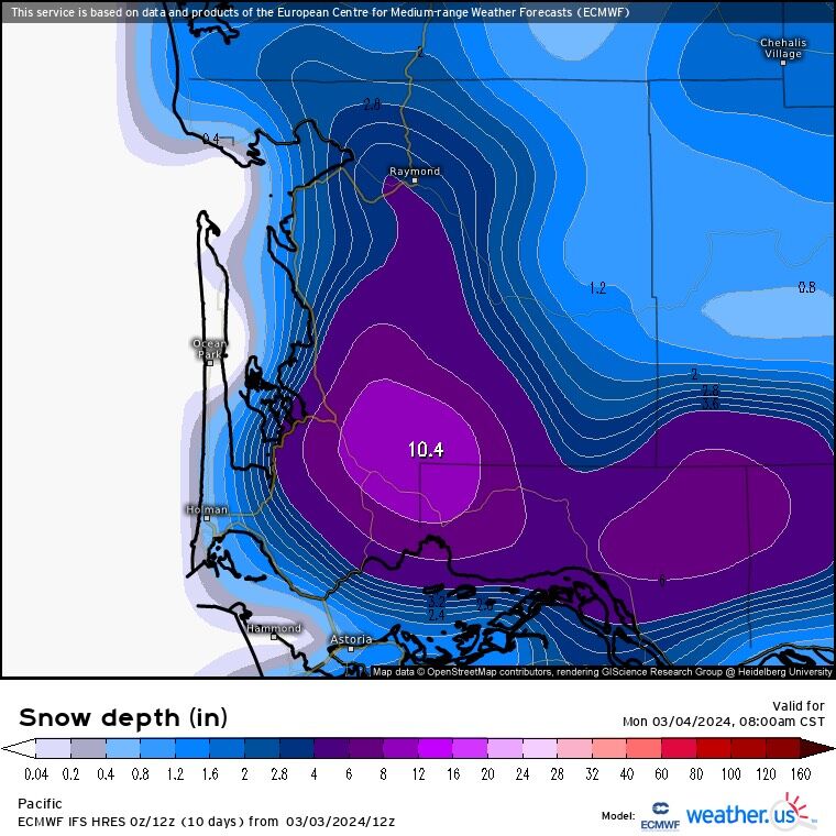 Snow again in the forecast South County News chinookobserver