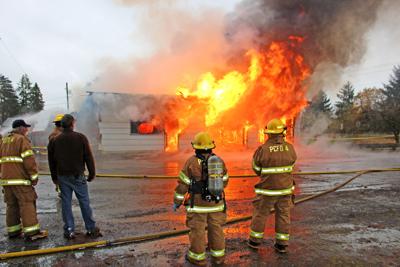 Old Naselle EMS Fire Hall burned down