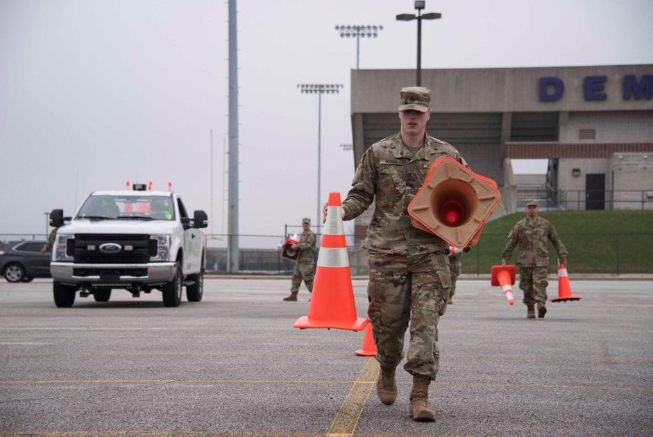 Indiana National Guard Supports First State Run Drive Thru Covid