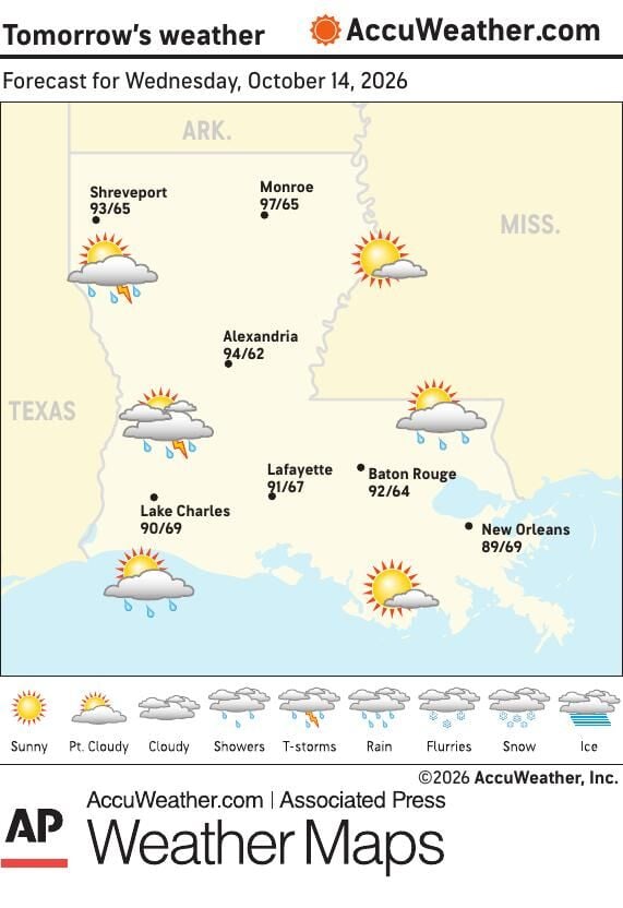 Us Interstate Map.pdf AP FF LA1013 WEATHER MAP | Wire | chronicle-tribune.com