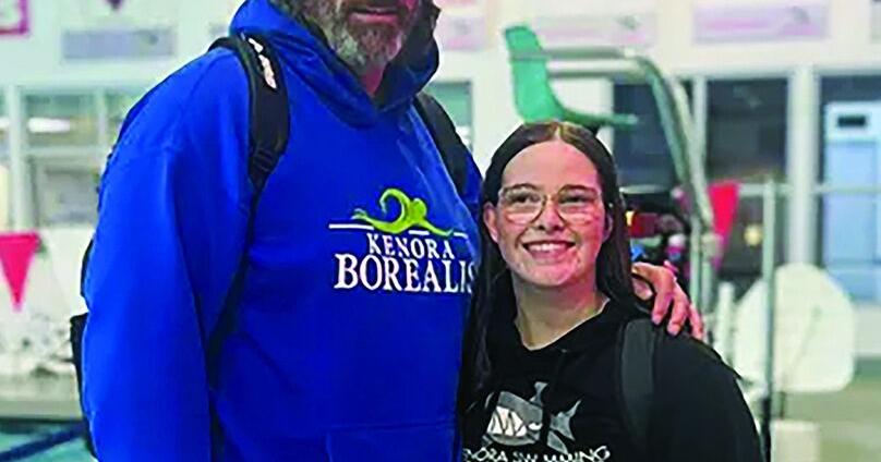 Inspired dad swims Lake of the Woods