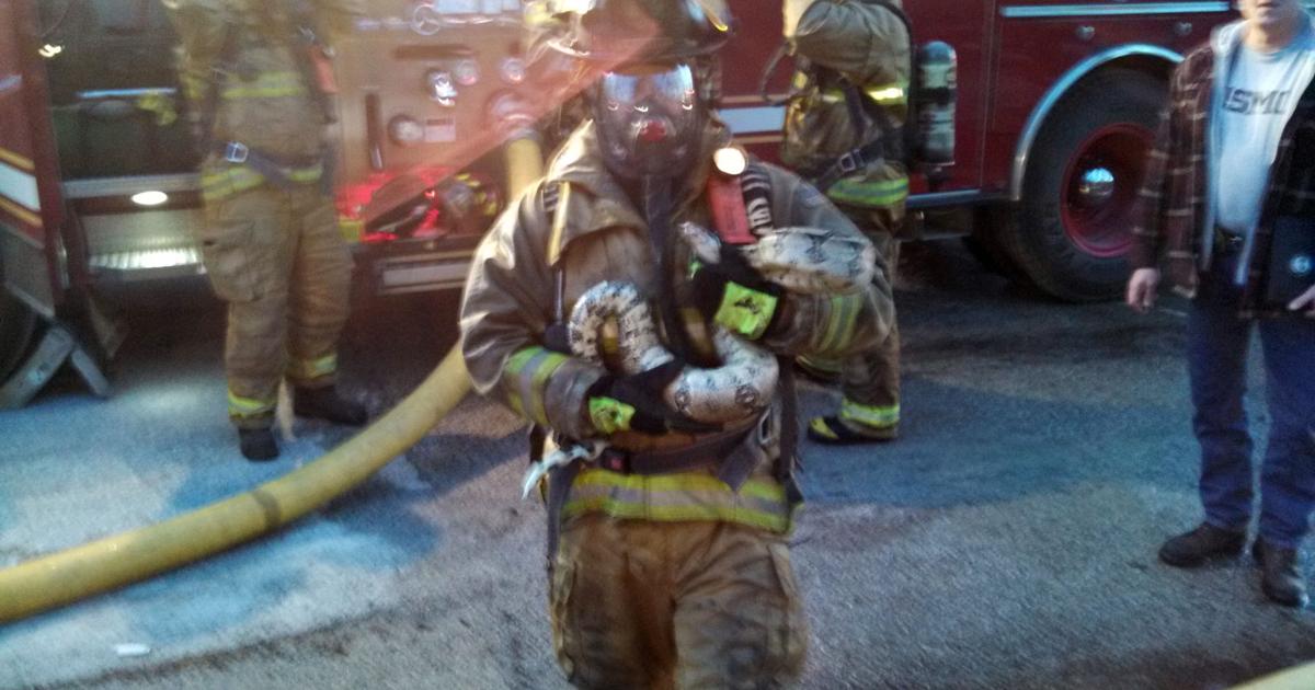 6 Ft Python Firefighter rescues 6-foot python from blaze | News | chronicleonline.com