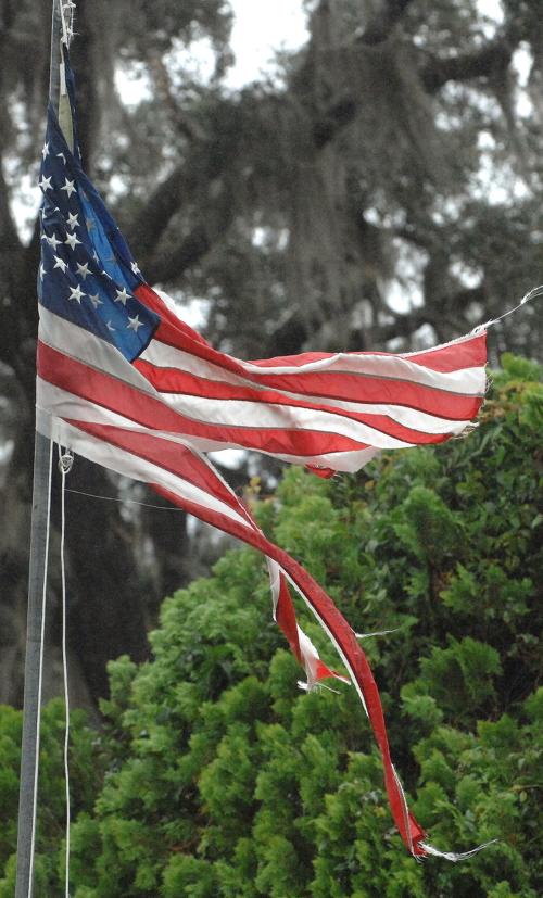 Irma torn flag