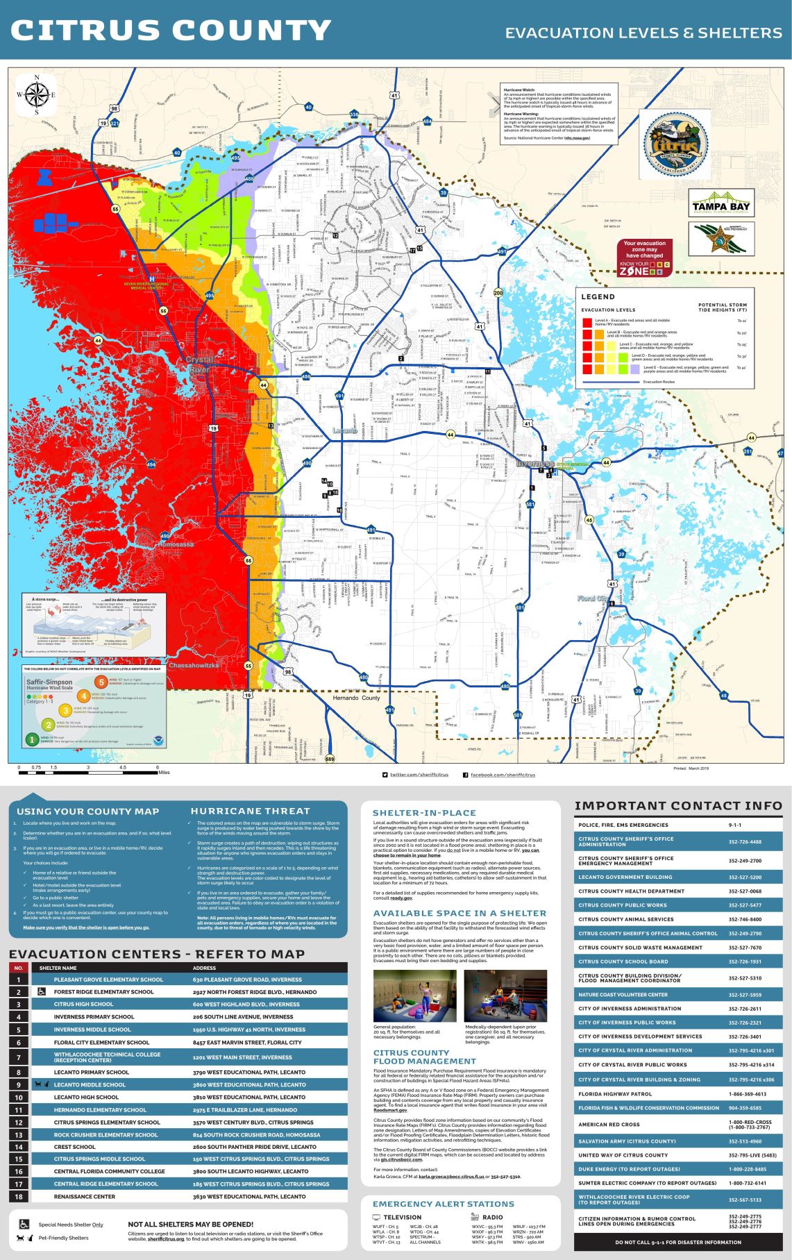 Citrus County Evacuation & Shelter Map | Local News | chronicleonline.com
