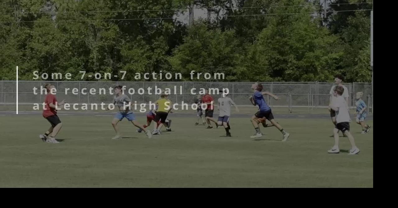 7-on-7 action from recent football camp at Lecanto