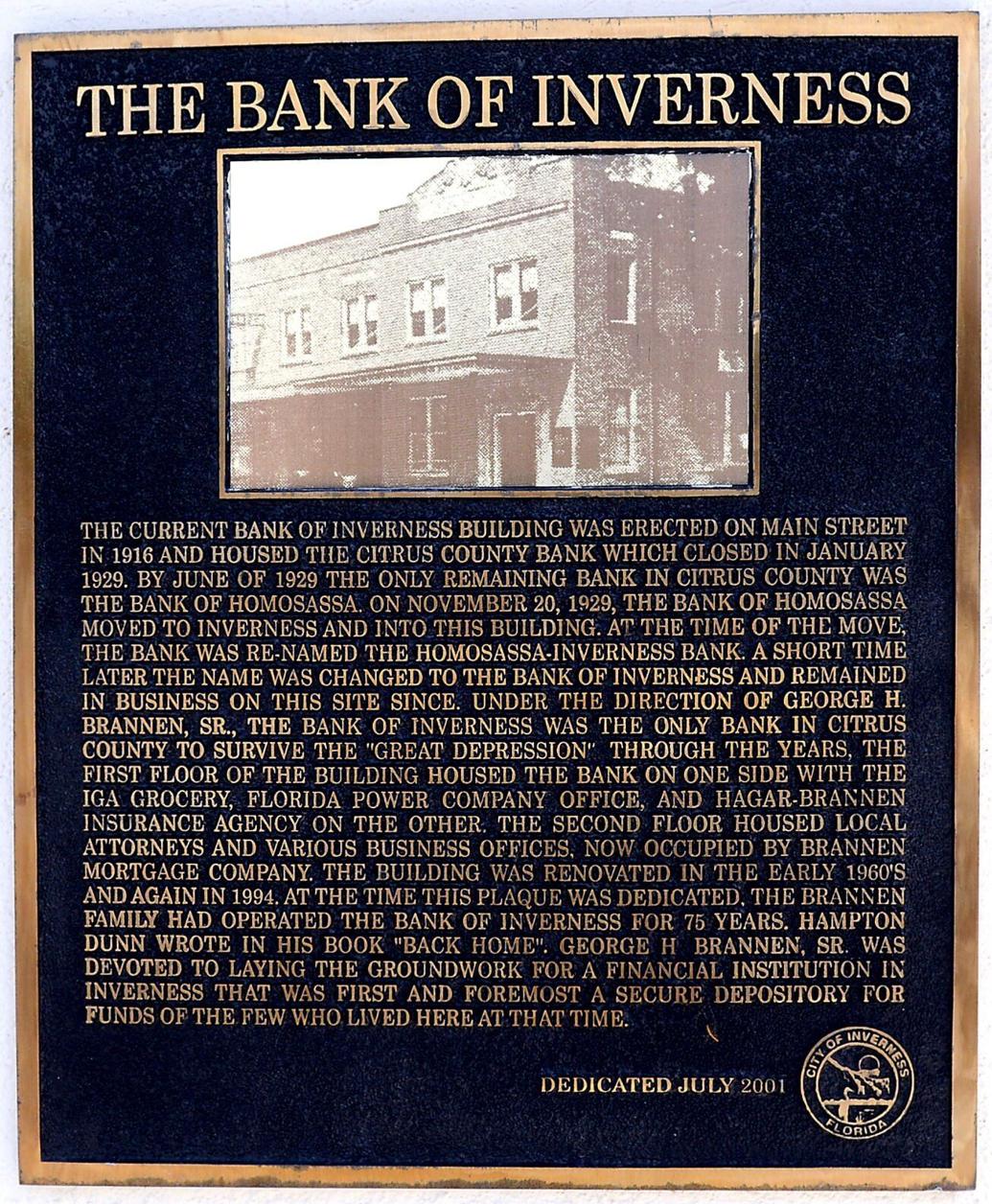 Built to last: Brannen Bank reaches milestone: Oldest bank in Citrus ...