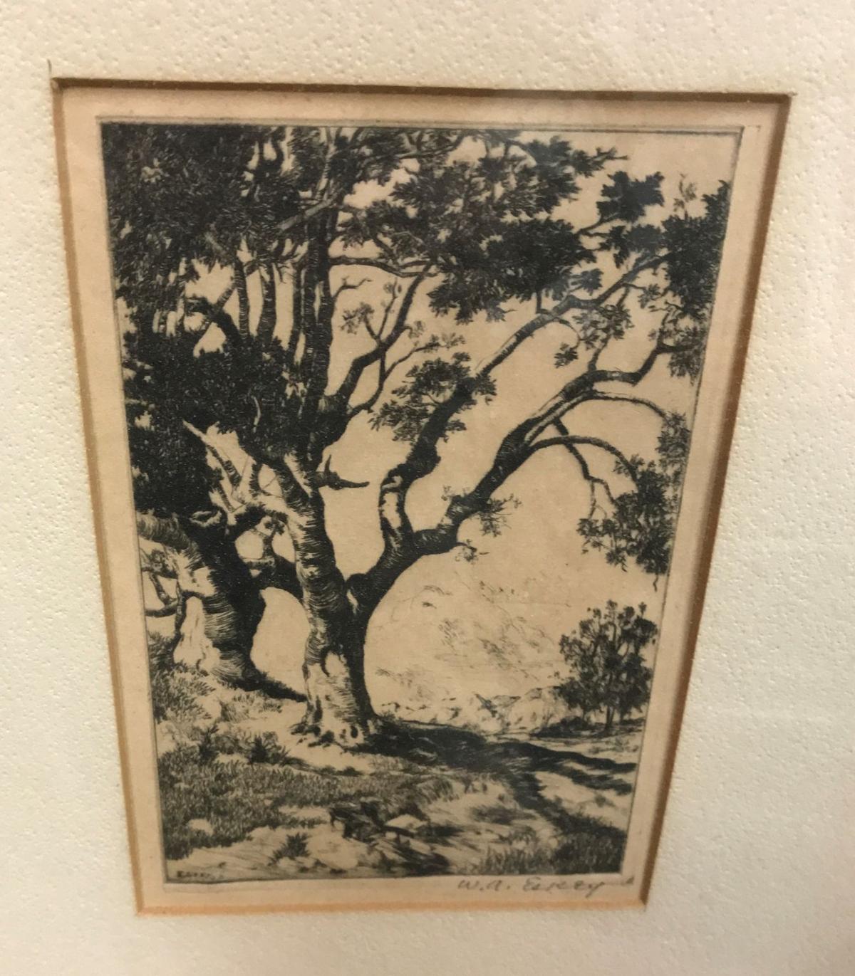 Original etching was done by an early 20th century artist Real Estate