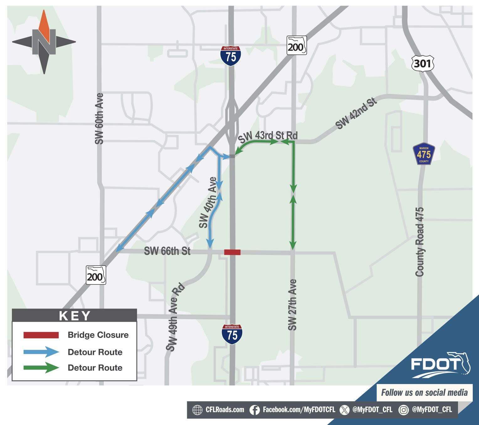 Southwest 66th Street bridge over I-75 to close June 15 | Marion