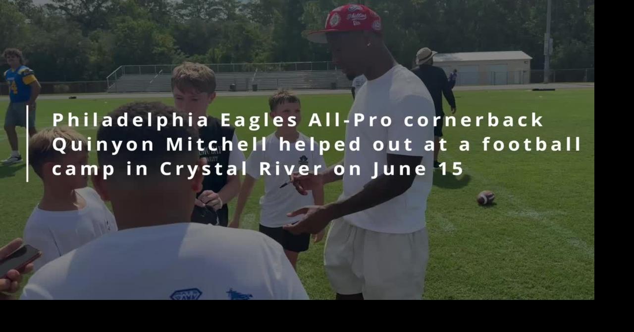 NFL's Quinyon Mitchell helps out at CR football camp