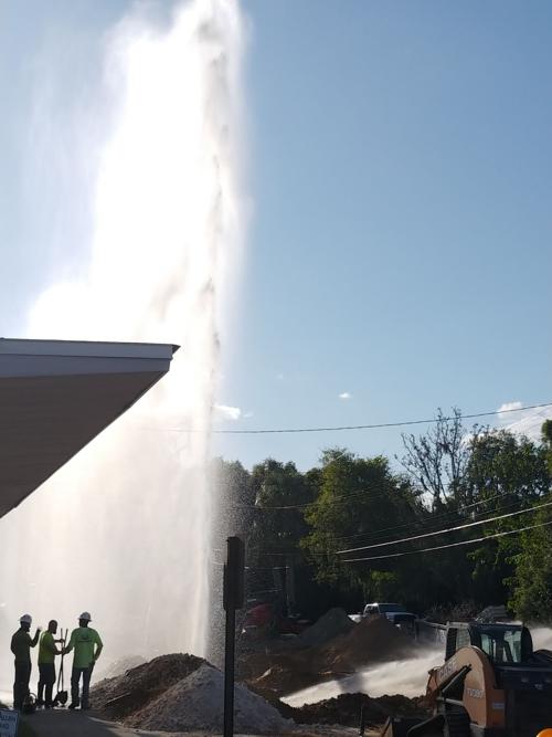 Water Main Break During Inverness Road Project Local News Chronicleonline Com