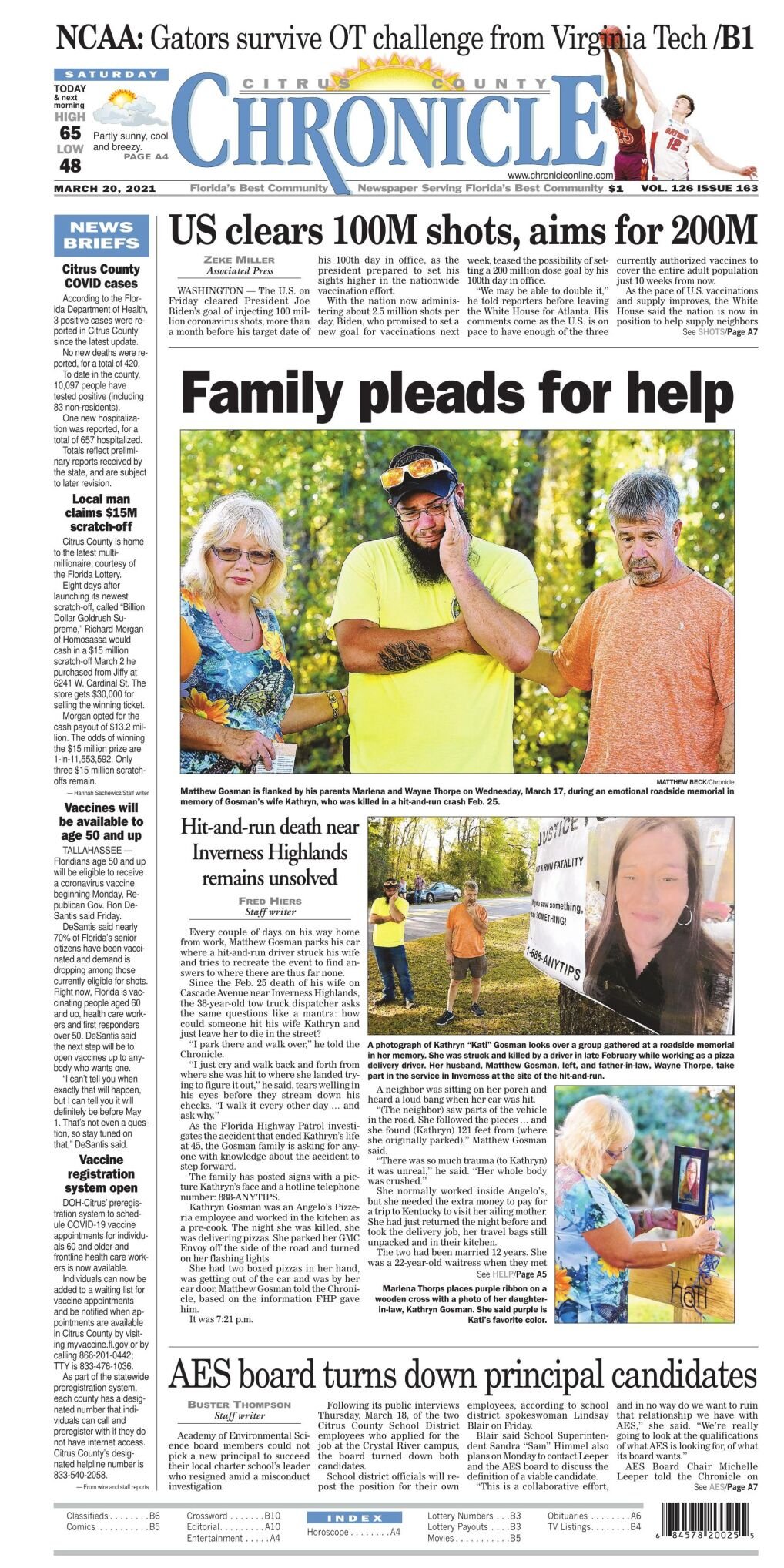 Citrus County Chronicle Mar 20, 2021 e edition E edition