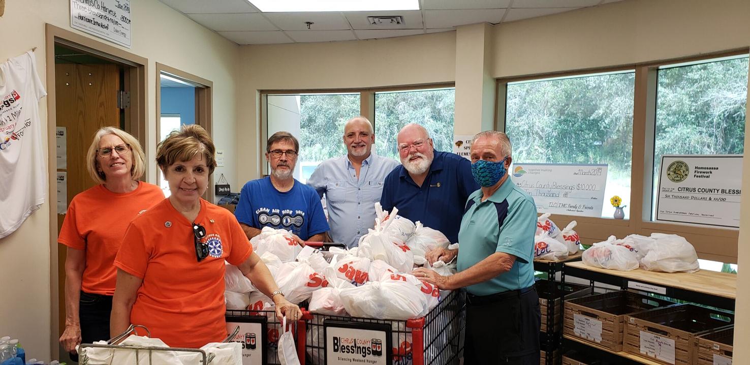Local rotary club makes large food donation to Citrus County Blessings