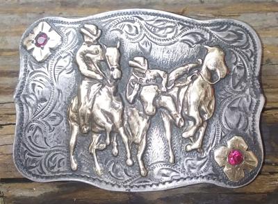 Glass Belt Buckle. Rodeo-worthy.