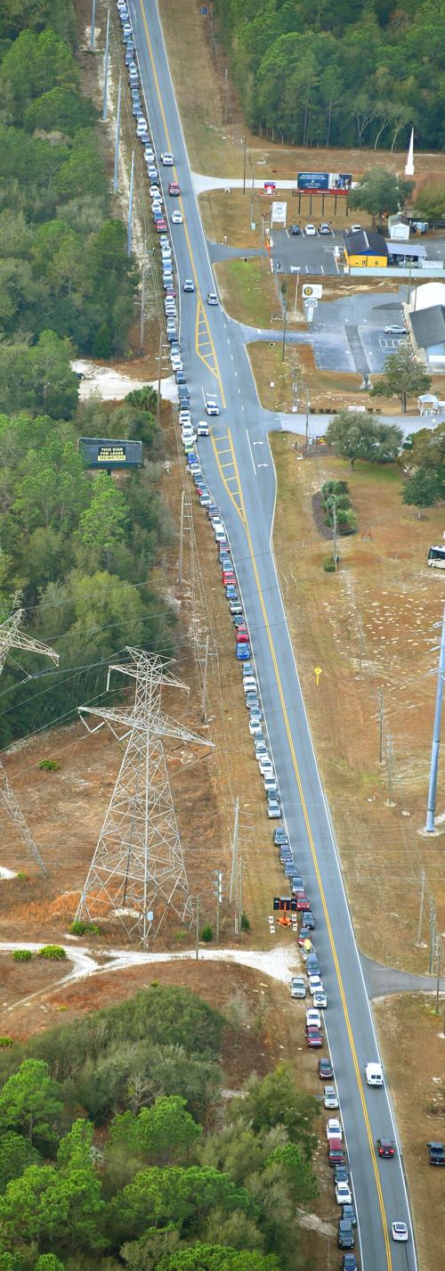 County Road 491 traffic for vaccine