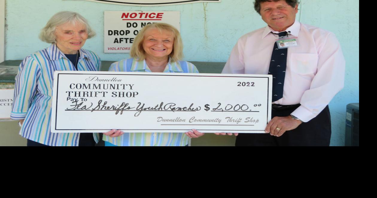 Dunnellon Thrift Shop donates to Sheriffs Youth Ranches Community