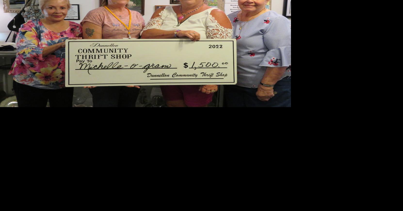 Dunnellon Community Thrift Shop donates to MichelleOGram Community