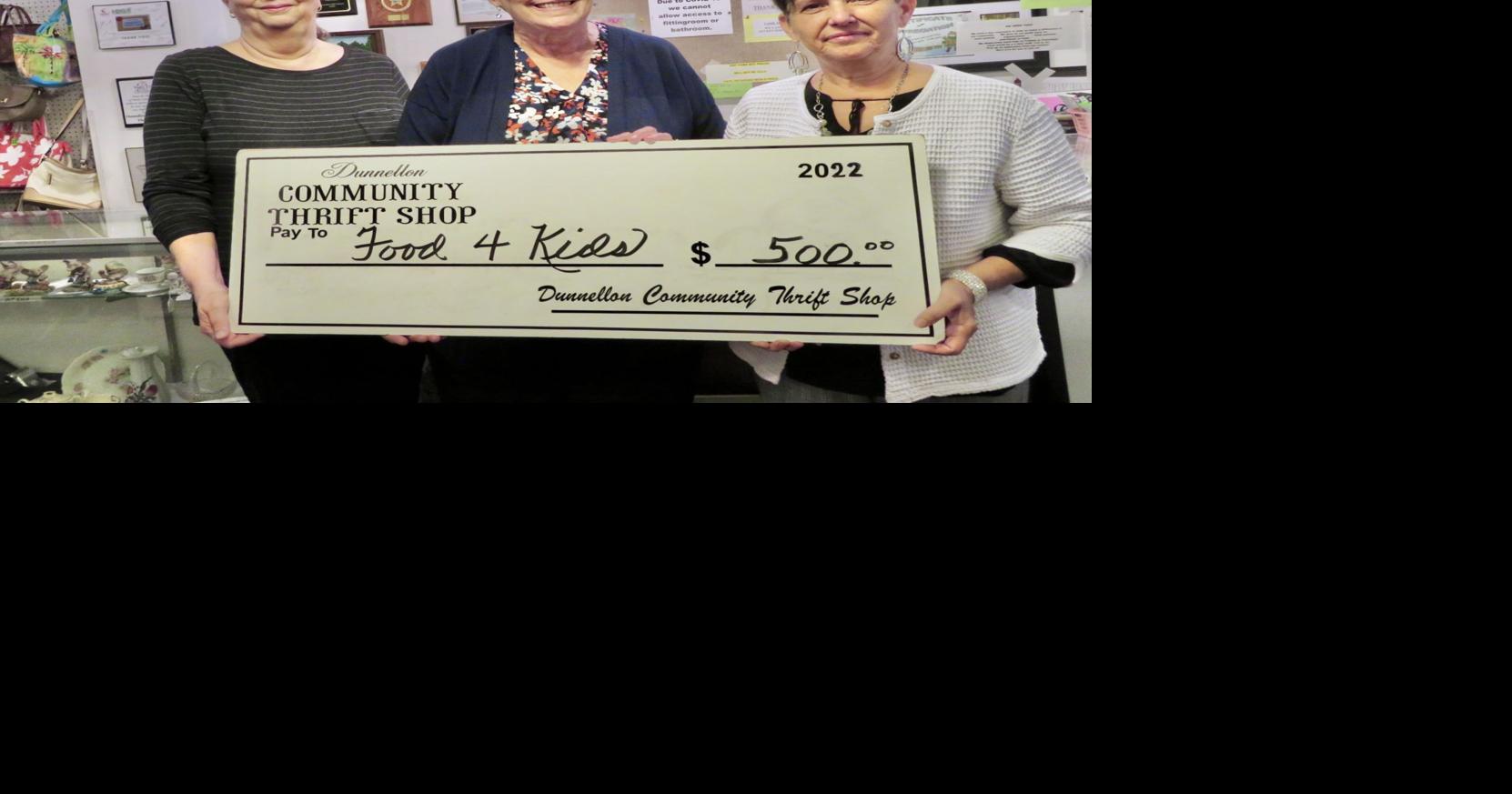 Dunnellon Community Thrift Shop donates to Food4Kids Local News