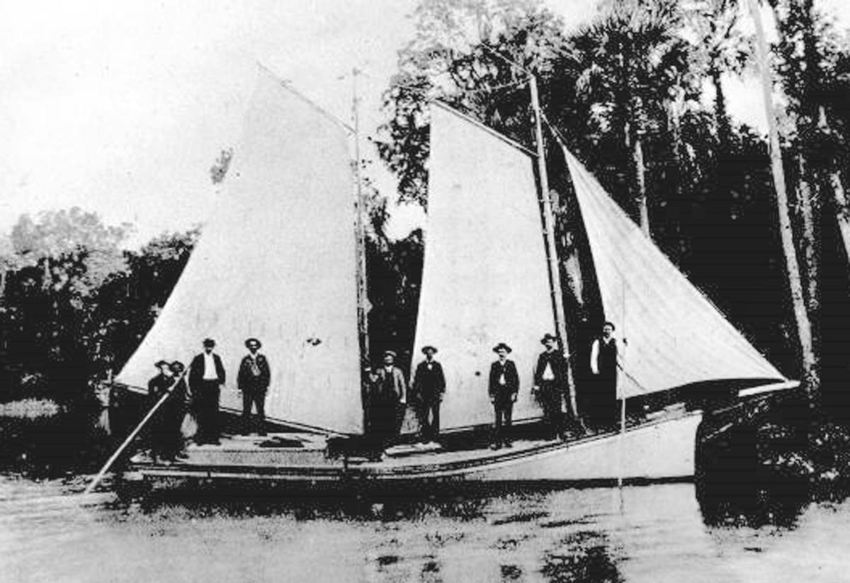 Crystal River Boat Builders launch replica vessel, pose to match 1890s  photograph, Local News