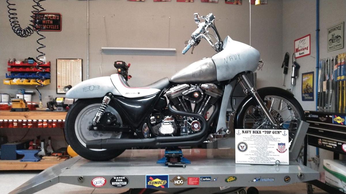 Local Motorcycle Enthusiast Nears Completion Of Navy Tribute Bike Veterans Chronicleonline Com