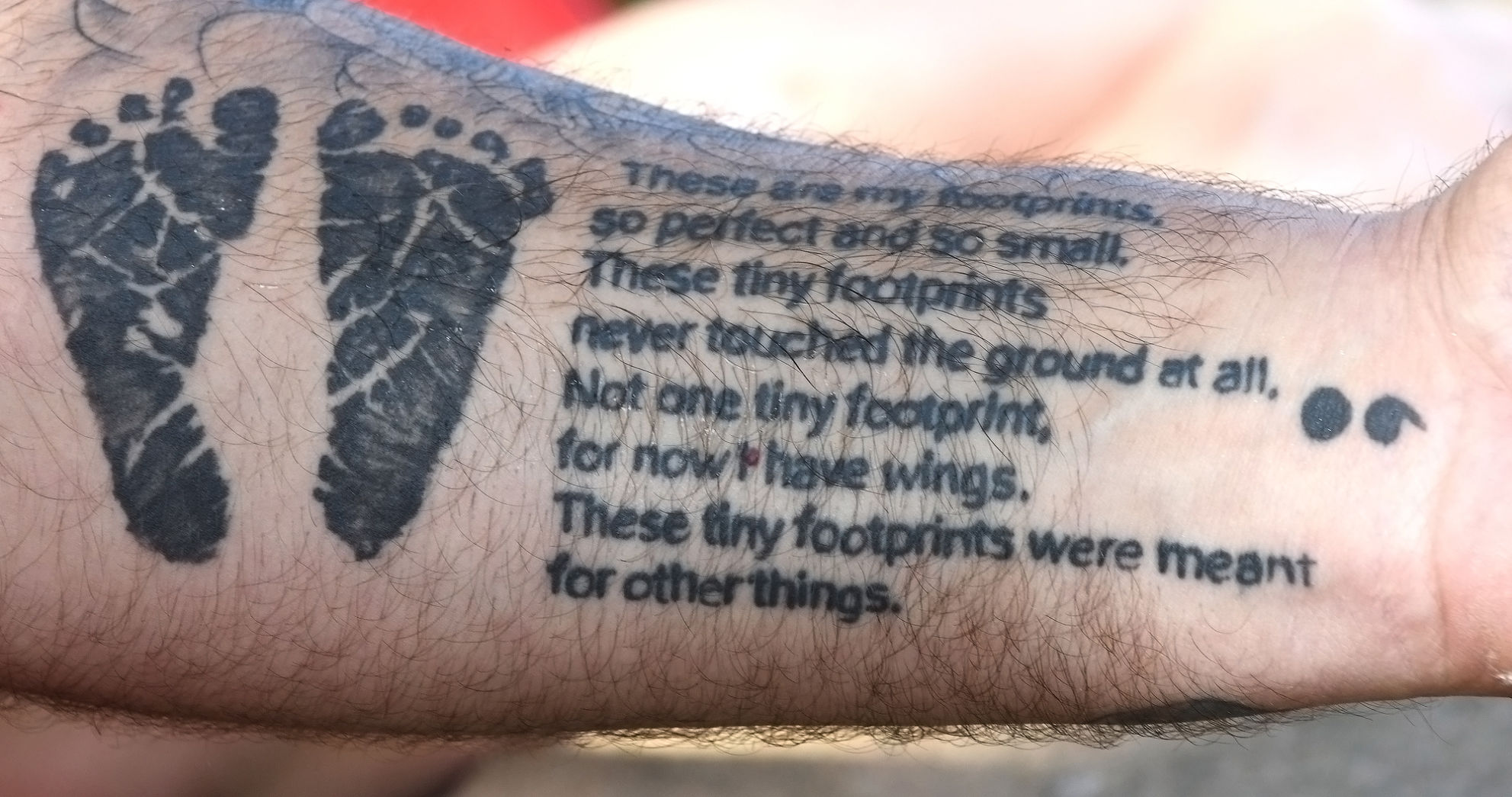 Footprints Rib Tattoo Design by cynthiardematteo on DeviantArt | Meaningful  tattoo quotes, Footprints in the sand tattoo, Footprint tattoo