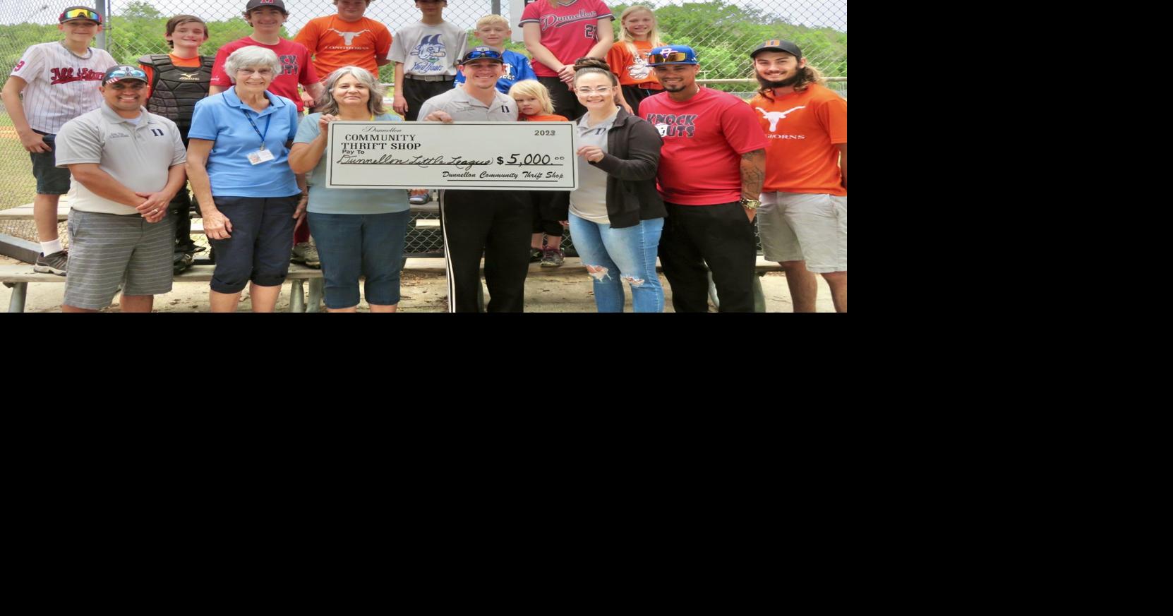 Dunnellon Community Thrift Shop donates 5,000 to Little League Local