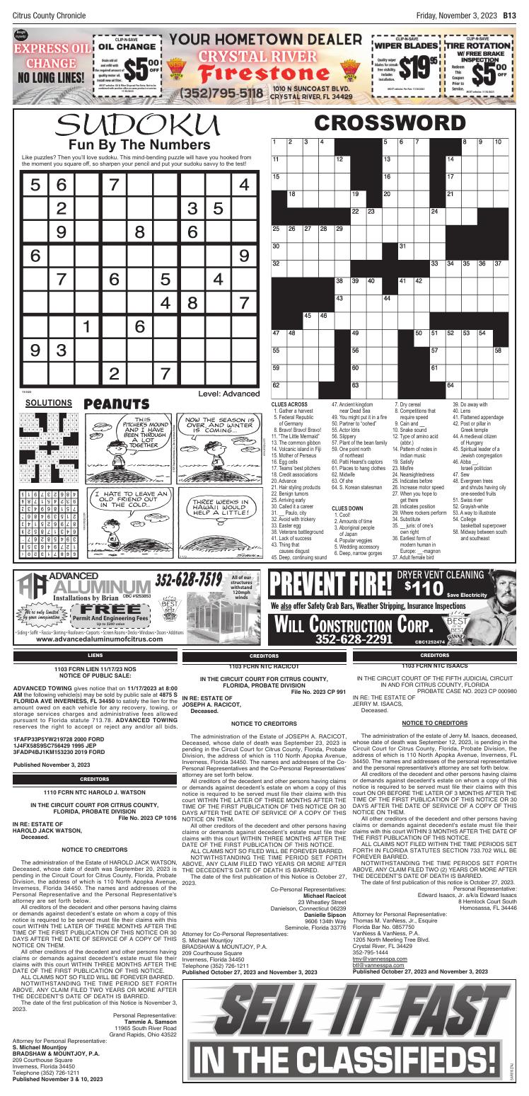 Page B13 | E-Edition | Chronicleonline.com