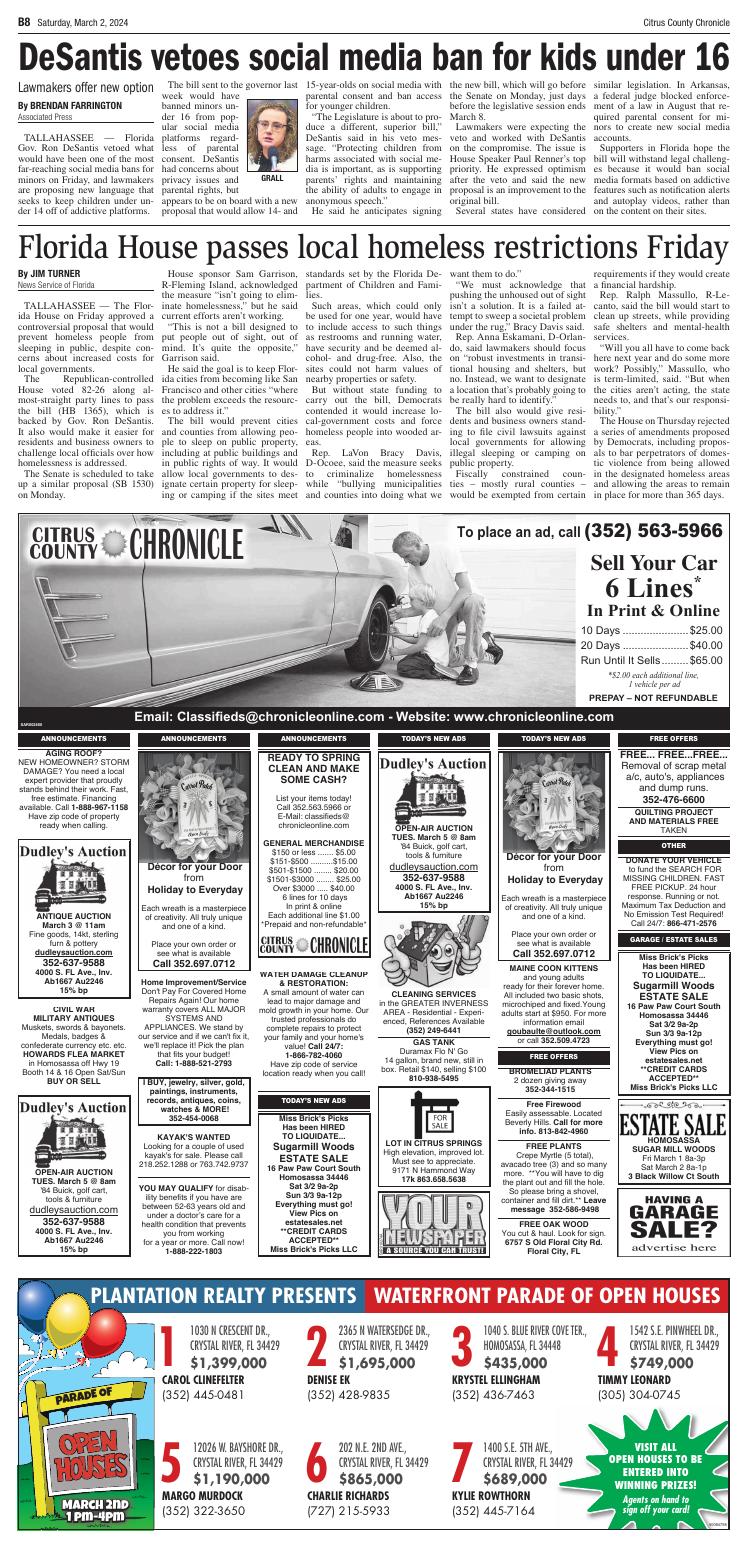 Page B8 | E-Edition | Chronicleonline.com