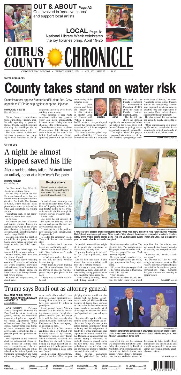 Page A01 | e-Edition | chronicleonline.com
