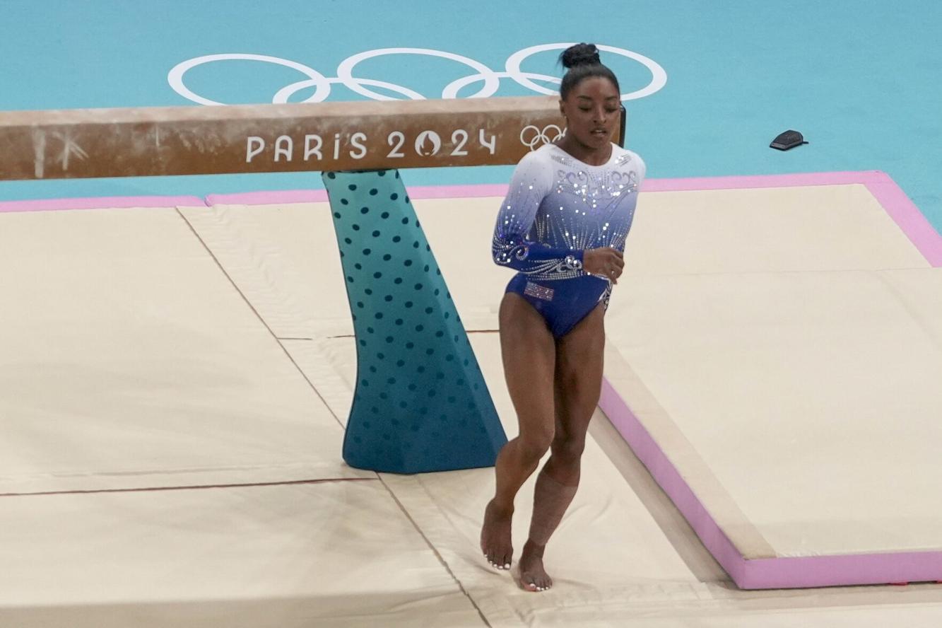 Update Simone Biles finishes off her return to the Olympics with a